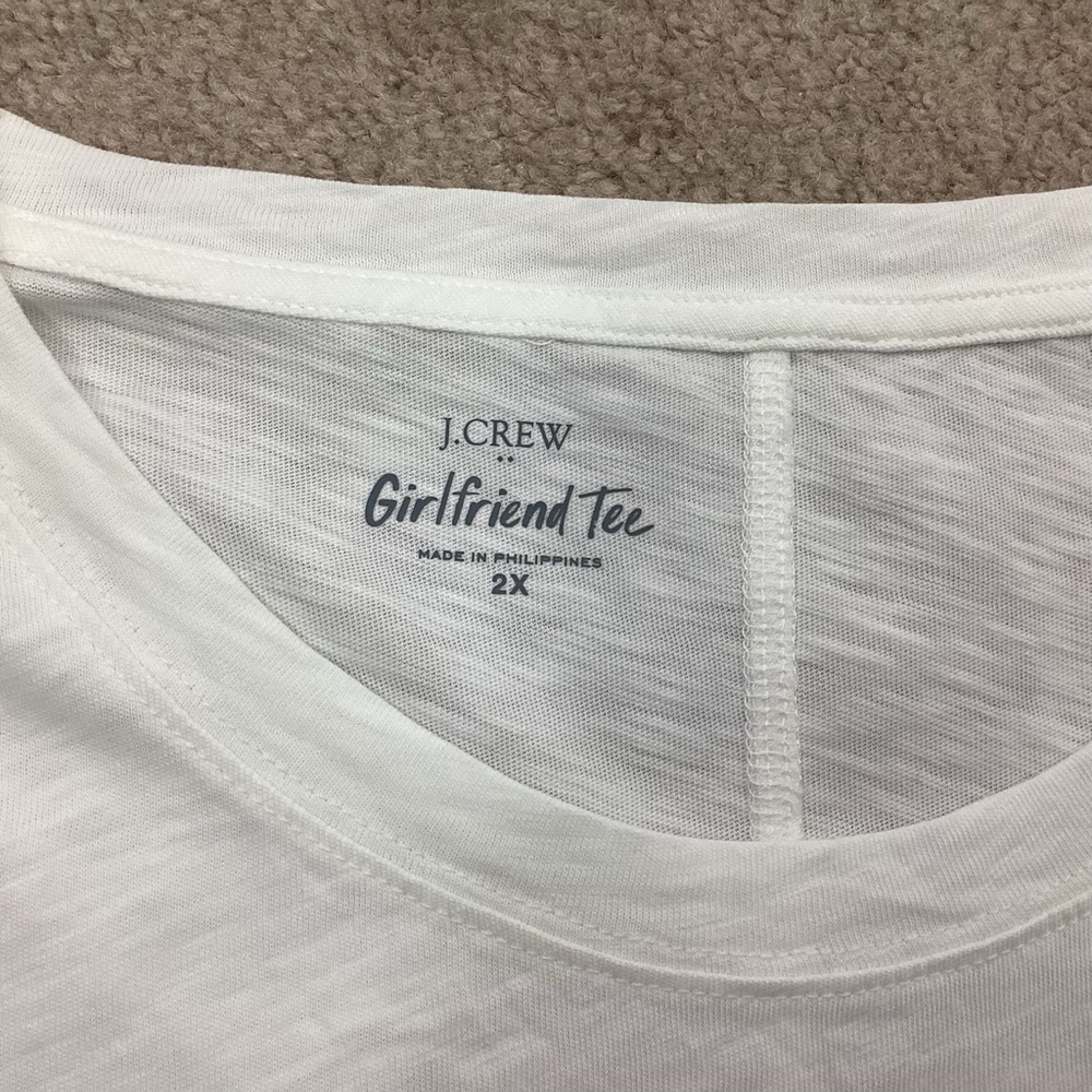 J. Crew Crewneck Girlfriend Tee Size 2X NWT - Picture 3 of 7